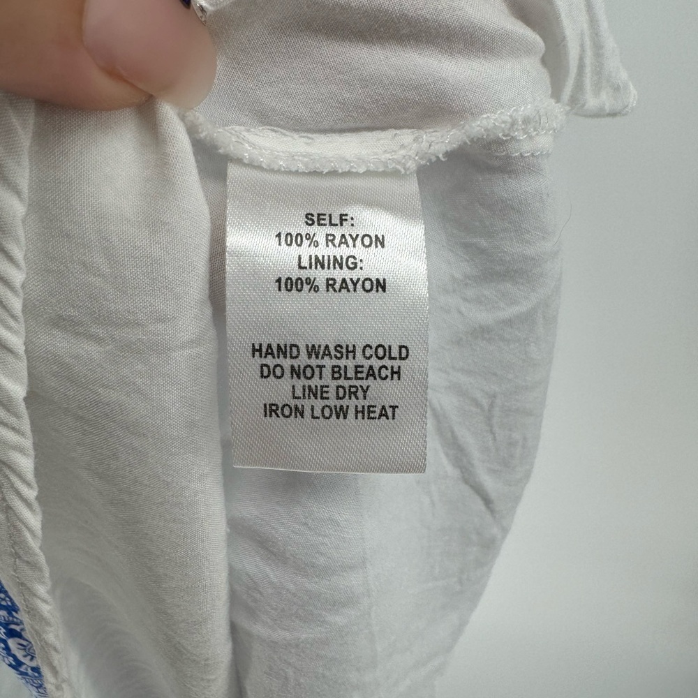 lulu's Hide Away Blue and White Print Halter Dress Size Small - Picture 11 of 14